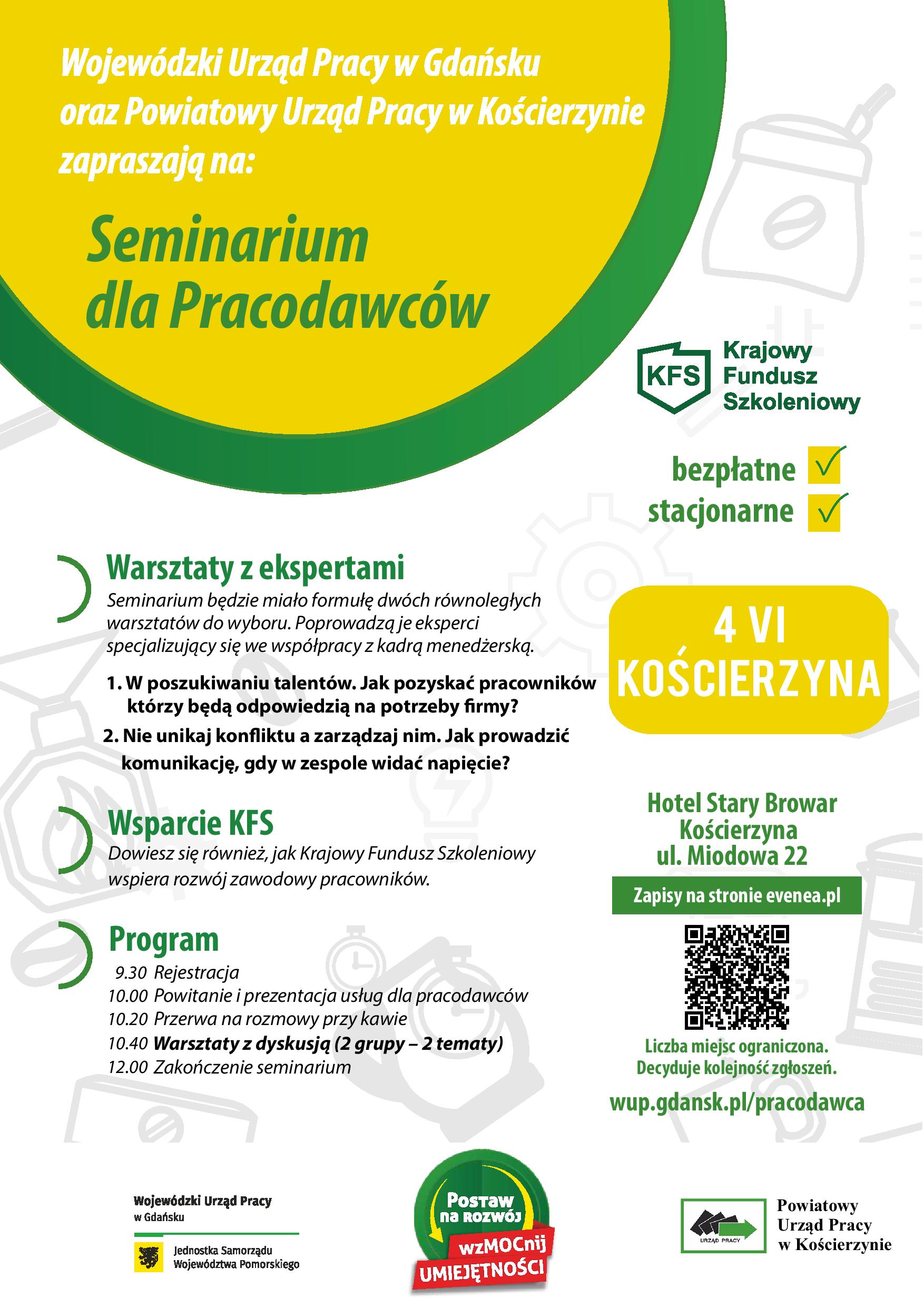 plakat informacja o seminarium w kościerzynie